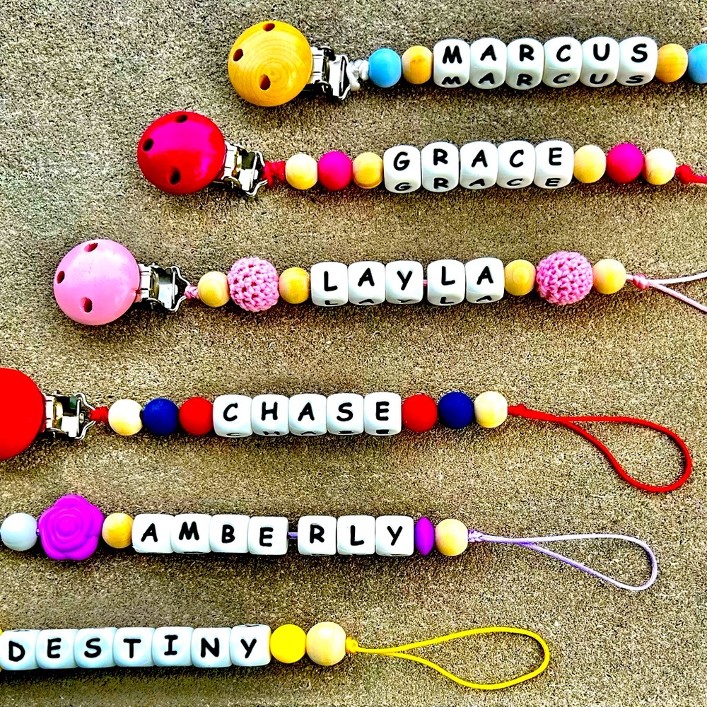 Personalized Pacifier Clip, Baby Shower Gift